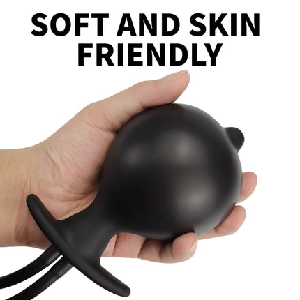 Anal Dilator Water Spray Butt Plug 3 IN 1 Inflatable Anal Plug Prostate Massager Sex Toys for Women Men Enema Cleaner