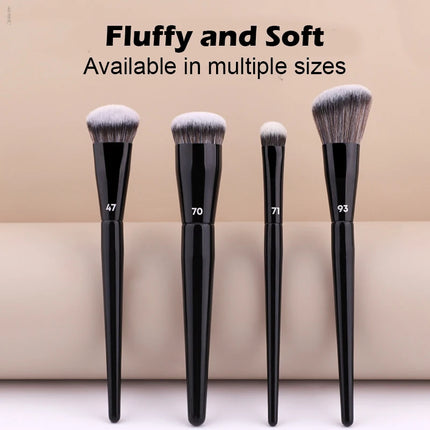 Single Flat Round Tube Flat Head Foundation Brush Concealer Makeup Brush Face Contour Foundation Makeup Tool