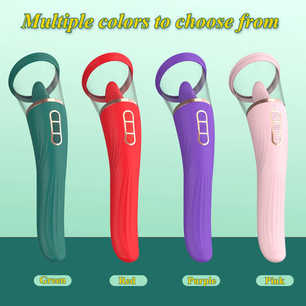 Tongue Licking with Sucking G Spot Vibrator 3 in 1 Sex Toys for Women Powerful Clitoral Nipple Oral Sucker Stimulation Massager