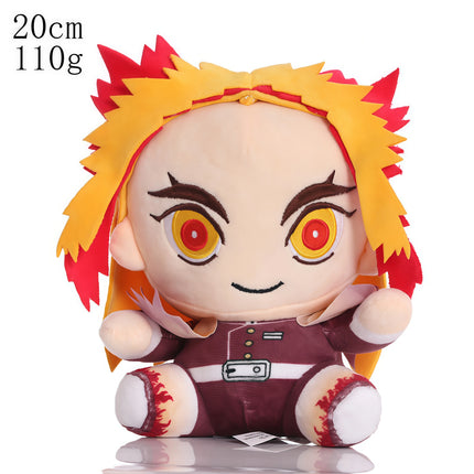 15-25cm Demon Slayer Cartoon Plush Toys Ghost Slayer Keychain Kamado Tanjirou Kamado Nezuko Kochou Figure Stuffed Doll Child Gif