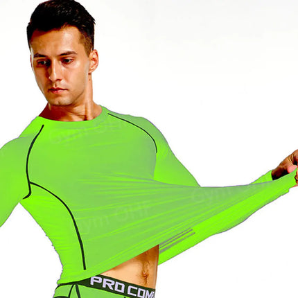 Men's T-Shirt Running Sport T Shirt Men Compression Top Tee Fitness Quick Dry Tight Training Gym Sport Running Shirts Men Jersey