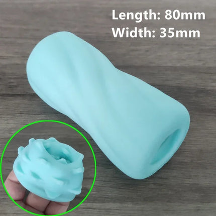 Male Masturbator Cup Manual Silicone Portable Sucking Airplane Cup Soft Vagina Blowjob Pocket Pussy Masturbation Sex Toy For Men