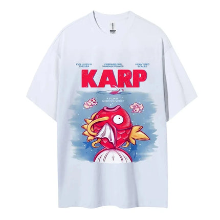 Pokemon T-shirt Men's Pure Cotton Casual  Round Neck T-shirt Short Sleeve Fashion Clothing Summer Sports Casual Short Sleeve Top