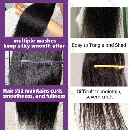 Brazilian 30 34 Inch Raw Virgin Unprocessed Remy Human Hair Extensions Bone Straight  3 4 Bundles Double Weft Bulk Braiding Hair