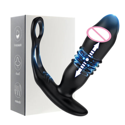 Prostate Massager Dildos Thrusting Anal Vibrator Butt Plug Male Sex Toy for Men Cock Ring Enema Products for Women Couples