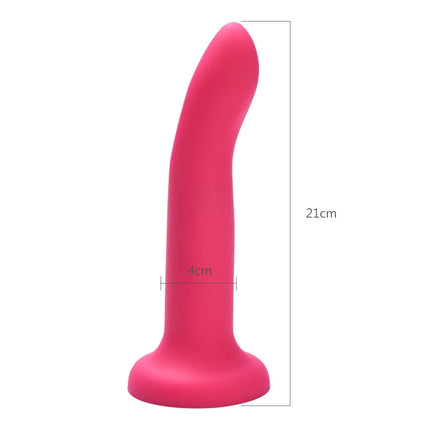 Realistic Dildo with Strong Suction Cup Liquid Silicone Pink Penis G Spot Masturbator for Women Men Anal Sex Toys 14-21cm