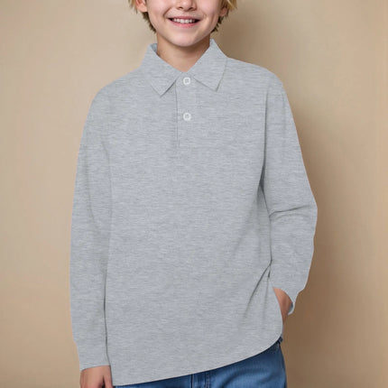 Boys POLO Shirts Teen Boy School Shirts Long Sleeve Lapel Kids Sports Tees Children Clothing Spring Autumn Boys Girls Shirts