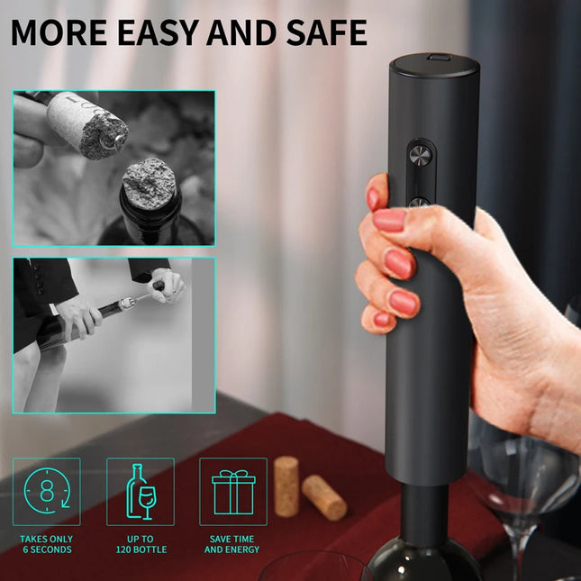 Electric wine opener USB charging,three piece tipping device and foil cutting machine,for kitchen bar banquetparty wine opener