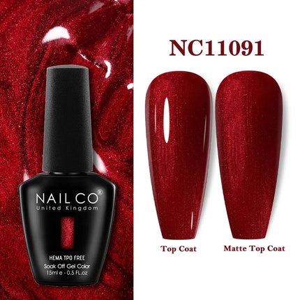 NAILCO 15ml Red Color Series Gel Varnish Coffee Gel Nail Polish Maximalism Reddish Gellak Design Brown Lacquer Nail Art Manicure