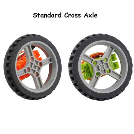 4PCS Geekservo 360 Degree Continuous Rotation Servo Wheel Compatible with Legoeds Building Blocks Micro:bit Robot Smart Car Toys