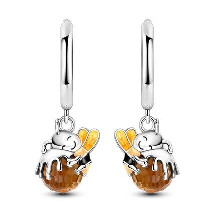 2025 New 925 Sterling Silver Earrings Simple Bow Strawberry Butterfly Hoop Stud Earrings for Wedding Party Women Jewelry Girls