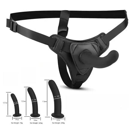 Adjustable Silicone Strap On Dildo Harness Set Realistic Penis Panties for Women Lesbian Couples G-Spot Anal Vaginal Sex Toys