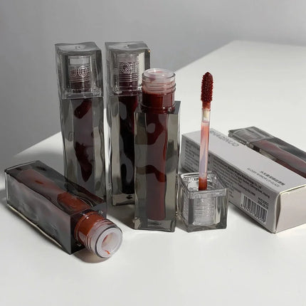 6 Colors Lip Gloss Waterproof Mirror Jelly Lip Glaze Water-light Long Lasting Moisturising Glossy Red Tint Lips Makeup Cosmetics