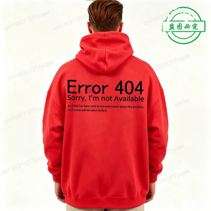 404 Error Coding Men Hoodies Geek Programmer Graphic Tracksuits Autumn Winter Man Sportwear Geek Sweatshirts Tops Gifts