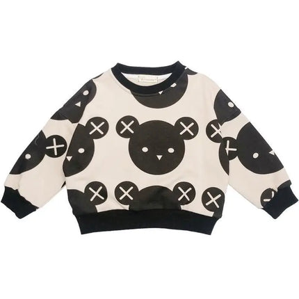 Kid Little Bear Sweater Girls Autumn Long Sleeve Top Children Cartoon Pullover 2-8 Years Old Boys Fashion Sweater