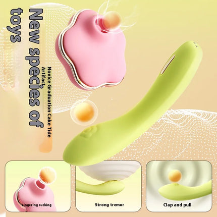 2-in-1 Vibrator Clit Sucking Orgasm Dildo Vibrator G-spot Orgasm Woman Sex Toys Clitoral Stimulator Adult Products Clitoral Suck