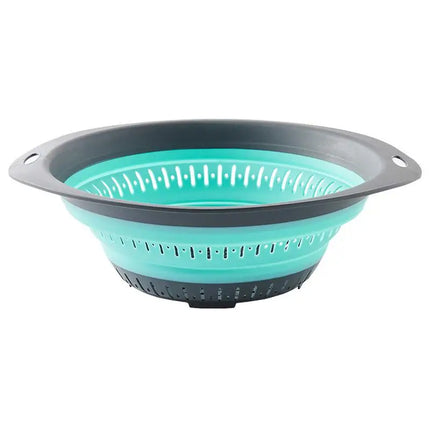 Silicone Folding Washing Drain Basket Fruit Vegetable Washing Strainer Multi-use  Kitchen Storage Basket Collapsible Organzier