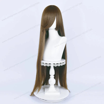 Anime 100Cm Long Staight Cosplay Synthetic Wig Black White Red Pink Brown Gold Blue Women Heat Resistant Hair High Quality Wigs