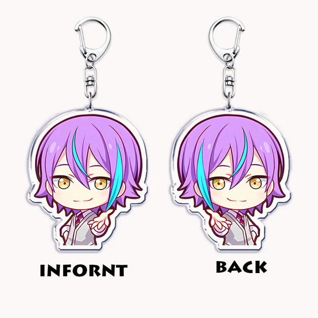 VIRTUAL SINGER Wonderlands Showtime Keychains Keyrings for Accessories Touya Emu Rui Akito Tsukasa Key Chain Jewelry Fans Gifts