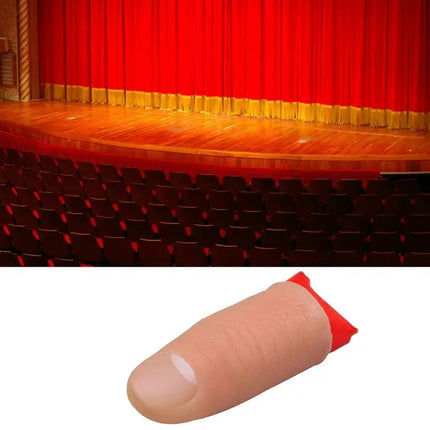 Finger Magic Tricks Phantasy Props Close Up Vanish Appearing ABS Finger Thumb Tip Red Silk Clothing Prosthetic Finger toy