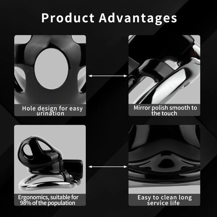 LICKER Strapon Resin Chastity Cage With Aluminum Alloy Penile Ring Silicone Catheter Dick Pleasure Cock Restrict For Asceticism