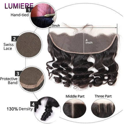 13x4 13x6 Invisiable HD Lace Full Frontal Only Melt Skins Loose Deep Wave 5x5 6x6 7x7 Skinlike HD Lace Closure Pre Plucked Hair