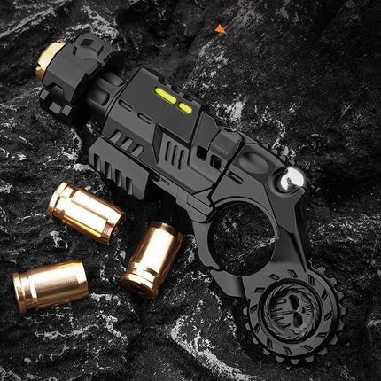 Mini Metal EDC Stress Relief Toy Pistol Guns Eject Fidget Roller Spinner Mechanical Slider Ratchet Wheel Paragraph Ring Adults