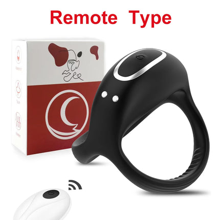 Vibrating Cock Ring for Men Silicone Penis Rings Intense Vibration Mens Vibrator Longer Harder Stronger Erection Adult Sex Toys