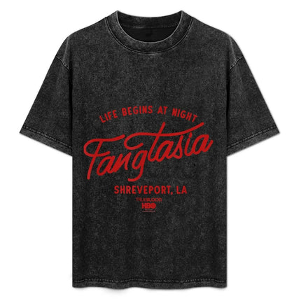True Blood Fangtasia Club Logo T-Shirt Clothing Short sleeve tee graphic t shirts Men's t-shirt
