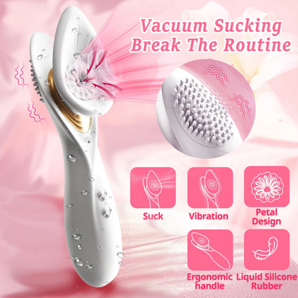 Powerful 2 in 1 Vagina Sucking Vibrator Nipple Oral Vacuum Stimulator G Spot Clitoris Massage Female Masturbator Sex Toys Women