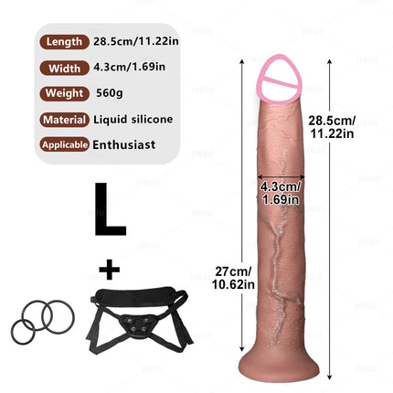 Realistic Long Dildo Anal Plug with Suction Cup Strap-on Penis Butt Plug Long Dick Sex Toys for Women men Phallus Anal Dilator