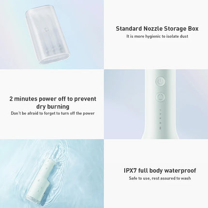 Original New MIJIA Portable Oral Irrigator F300 Dental Water Jet Water Flosser Teeth Whitening Bucal Tooth Cleaner Waterpulse