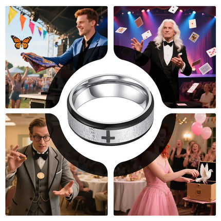 1pcs Cool Metal Floating Ring Magic Trick Toy Easy Operating Levitation Magic Props Classic Street Stage Performance Toys Funny