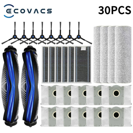 Ecovacs X8 Pro Omni Robot Vacuum Spare Parts Main Side Brushes Mop Cloths HEPA Filters Dust Bags Accessories