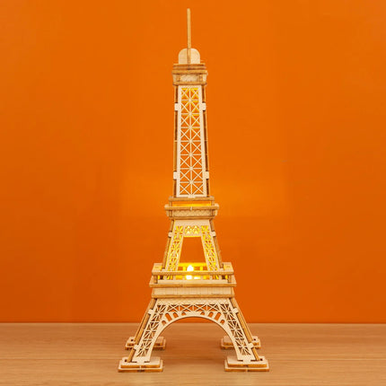 Paris Eiffel Tower 1:100 Wooden Puzzle 3D DIY Construction Kit Kids Educational Toy