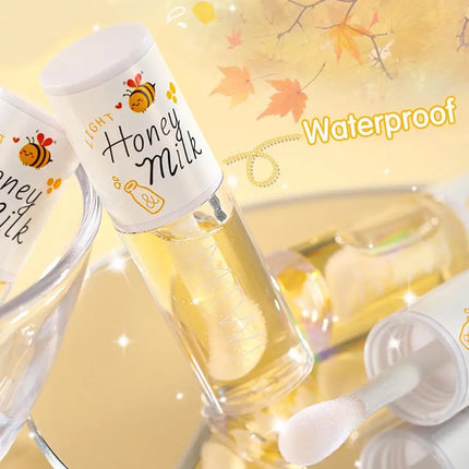 Kawaii Honey Peach Lip Oil  Long Lasting Non-sticky Moisturizing Lip Tint with Lip Plumper Hydrating Lip Care Serum 5ml Make Up