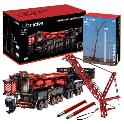 2026 New upgrade 10400Pcs LTM11200 Model Mobile Crane Building Blocks Model Remote With Motorized Control Car Toys Kids Gifts