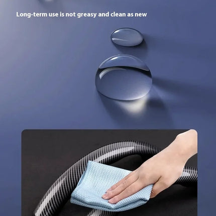 For Volkswagen R Golf GTI Passat Polo ID.3 ID.4 ID.7 Touareg Tiguan Touran Jetta Car Carbon Fiber Non-slip Steering Wheel Cover