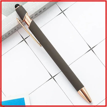 50 Pcs Metal Business Ballpoint Universal Drawing Touch Screen Stylus Pen Custom Logo School Office Supplies Free Engraved Name