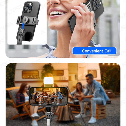 Bluetooth Selfie Stick Tripod Desktop Stand, Phone Holder, Wireless Remote Shutter, for iPhone Android, Option with Fill Light