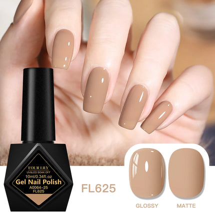 10ml Coffee Brown Gel Nail Polish HEMA TPO FREE Semi Permanent Soak Off UV Gel Varnish Nail Art Decoration Design Nail Supplies