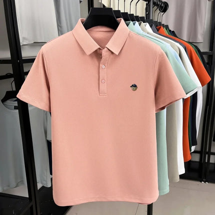 Luxury fashion brand short sleeve men polo shirt summer soft breathable lapel T-shirt new trend exquisite embroidery premium top