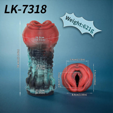 SHAZ Unique Monster Big Mouth Stroker, Realistic Lip Internal Texture, Gradient Two-Tone Soft Silicone, Adult Toy For Collection