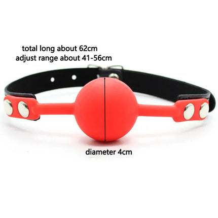 Silicone Gag Ball Erotic Adult Games Sex tools Leather Belt Bondage Restraints Slave Fetish Women Mouth Gag Sex Toys For Couples