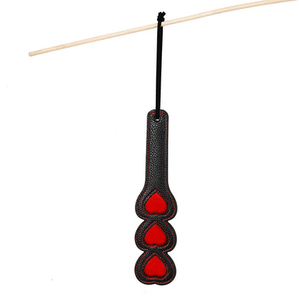 Black Red Heart Flogger Leather Bdsm Whips Spanking Paddle Slave Adult Sex Toys for Womans Bondage Restraints Whips Sex Shop ﻿