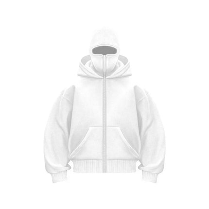 Autumn and winter new men's loose hoodie trendy brand with plush double hats unique design hooded hoodie