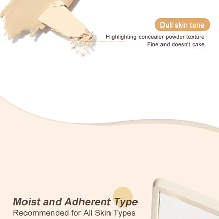 Judydoll 5-Color Concealer Palette, Salmon Tone for Dark Circles & Spots, Brightening & Perfecting Face, Smooth Coverage