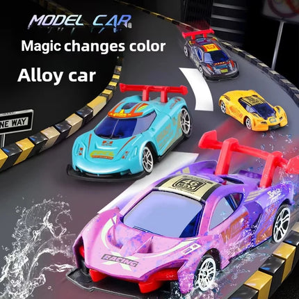 Magic Color Changing Racing Car Model 1:64 Temperature Sensitive Inertia Pull Back Cars Toys Crash-Resistant Durable Boys Gift