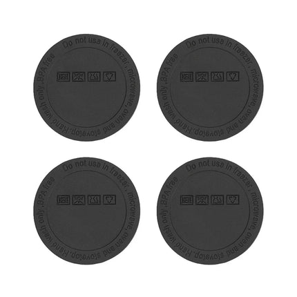 4Pcs Round Black Rubber Coaster Pad Self Adhesive Cup Bottom Stickers Non-slip Anti-scald Tumbler Cup Protective Pads