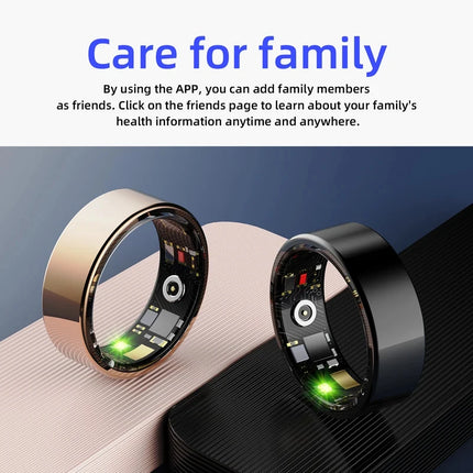 Smart Ring Equipped Motion Step Counting Healthmonitor,Sleep Monitor, Men's And Women's Waterproof Multifunctional Sports Ring